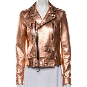 OFF-WHITE/Virgil Abloh Lamb Leather Biker Jacket